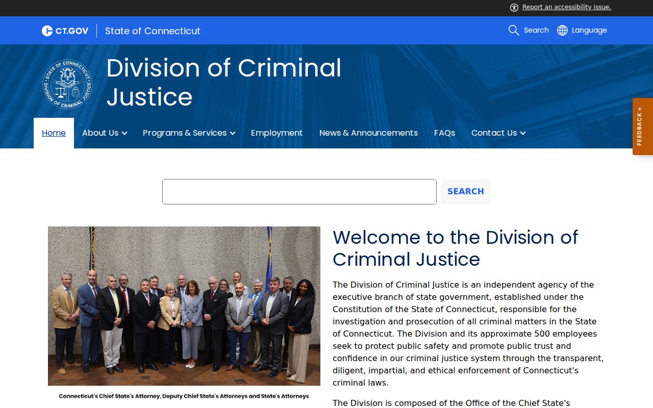 West Hartford criminal court records Connecticut Division of Criminal Justice source