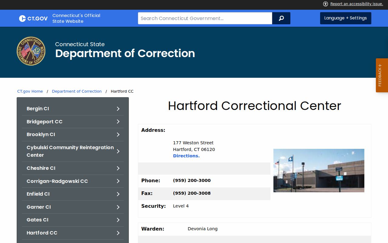 West Hartford inmate search Hartford Correctional Center source