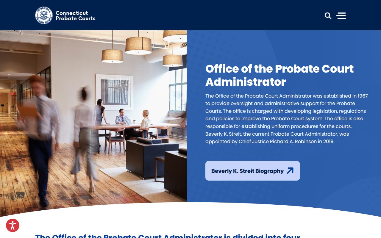West Hartford probate records Office of the Probate Court Administrator